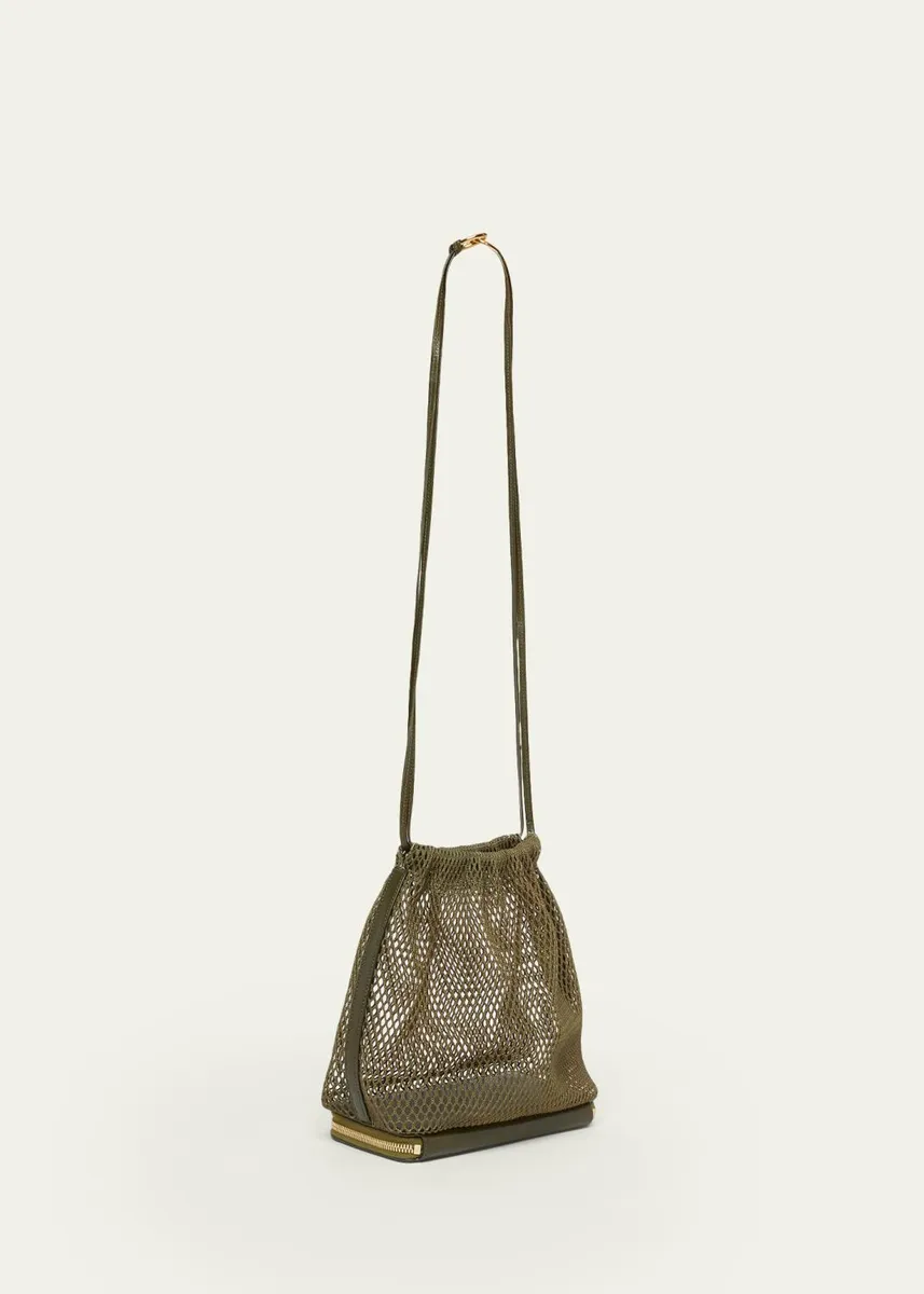 ALAÏA Le Pochon Fishnet Crossbody Bag | Thumbnail 3 ALAÏA Le Pochon Fishnet Crossbody Bag | Thumbnail 3