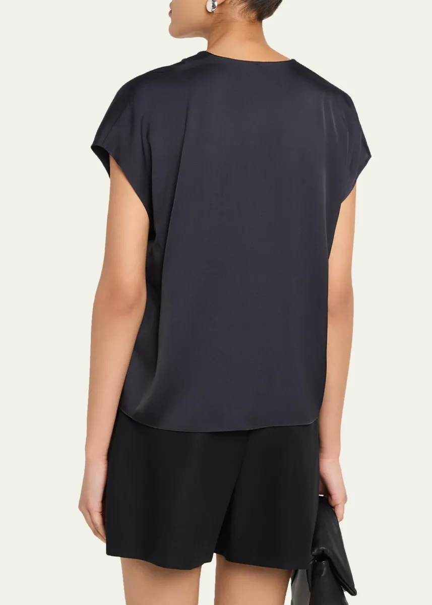 Vince Sleeveless Draped Top | Thumbnail 3