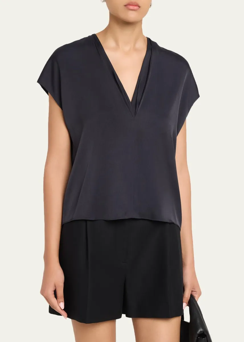 Vince Sleeveless Draped Top | Thumbnail 4