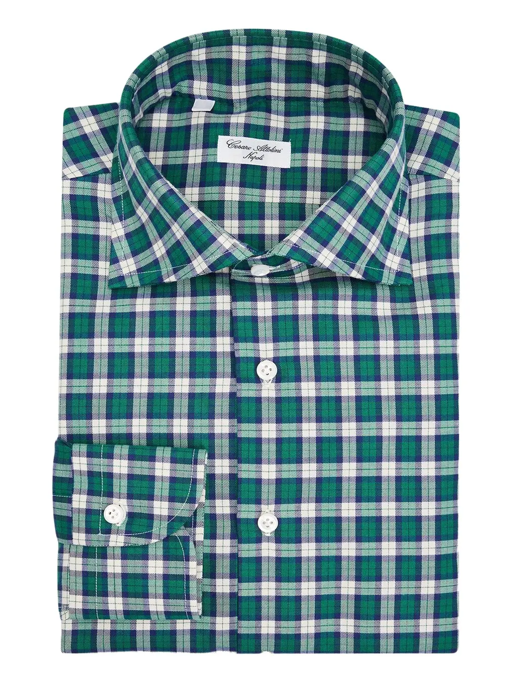 Cesare Attolini Men's Cotton Plaid Button-Down Shirt