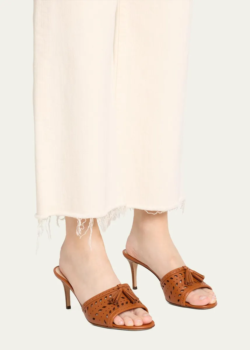 Gianvito Rossi 70mm Cutout Leather Mule Sandals | Thumbnail 2 Gianvito Rossi 70mm Cutout Leather Mule Sandals | Thumbnail 2