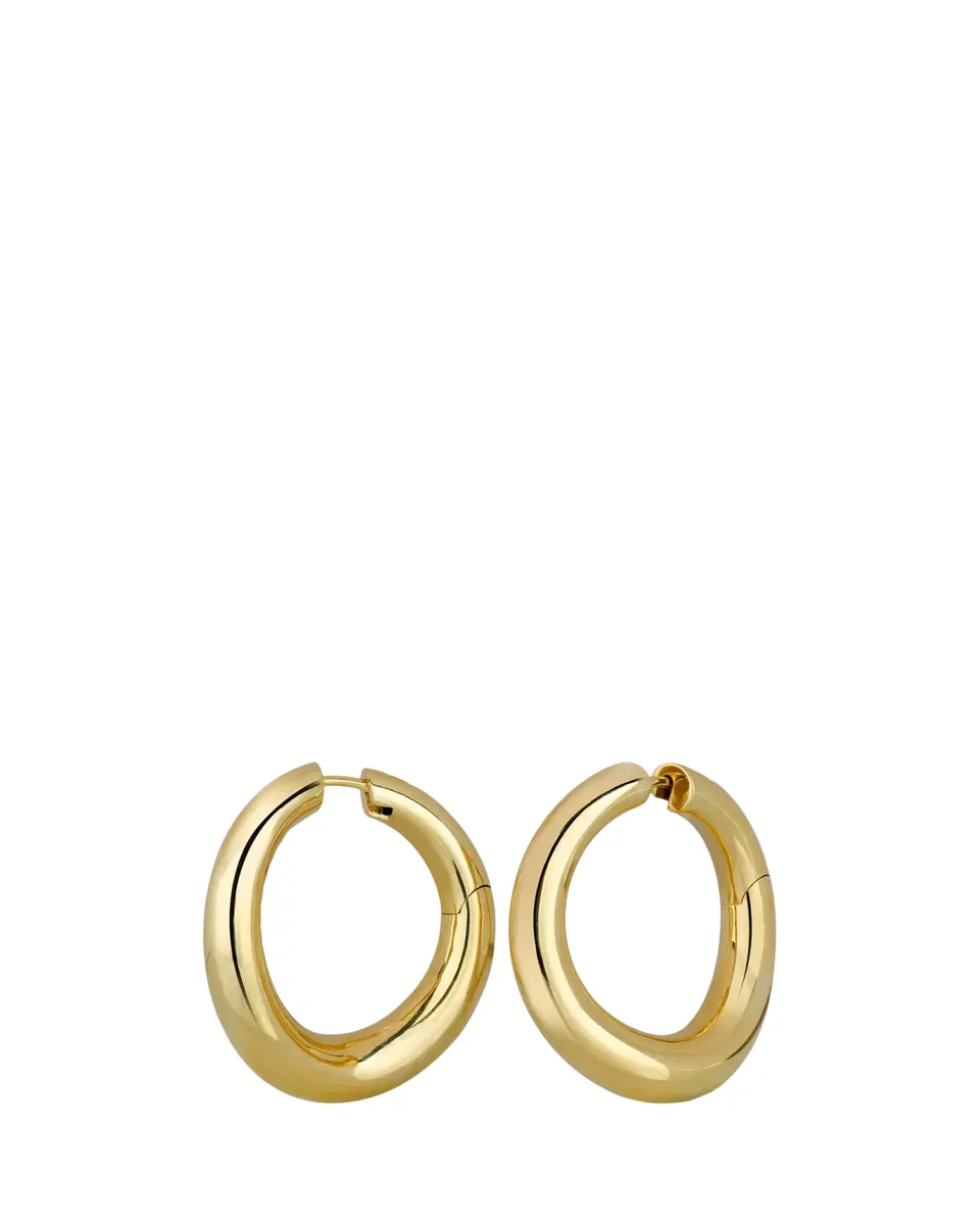 Paul Morelli Ultimate 18K Gold Tapered Wavy Hoop Earrings, 20mm | Thumbnail 2 Paul Morelli Ultimate 18K Gold Tapered Wavy Hoop Earrings, 20mm | Thumbnail 2