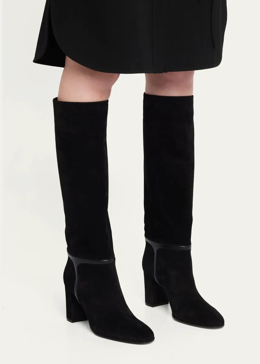 Gianvito Rossi 70mm Suede Knee-High Boots | Thumbnail 2 Gianvito Rossi 70mm Suede Knee-High Boots | Thumbnail 2
