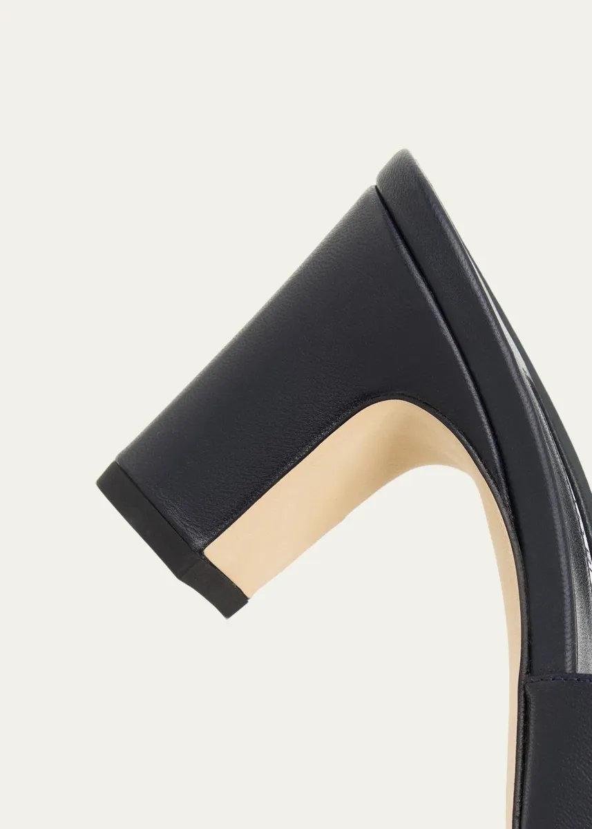 Manolo Blahnik 70mm Rapallabar Open-Toe Leather Mules | Thumbnail 3 Manolo Blahnik 70mm Rapallabar Open-Toe Leather Mules | Thumbnail 3