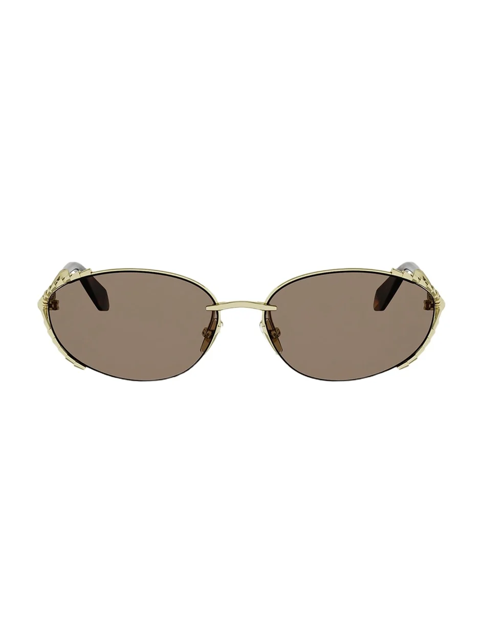 Serpenti 55mm Metal Oval Sunglasses Serpenti 55mm Metal Oval Sunglasses