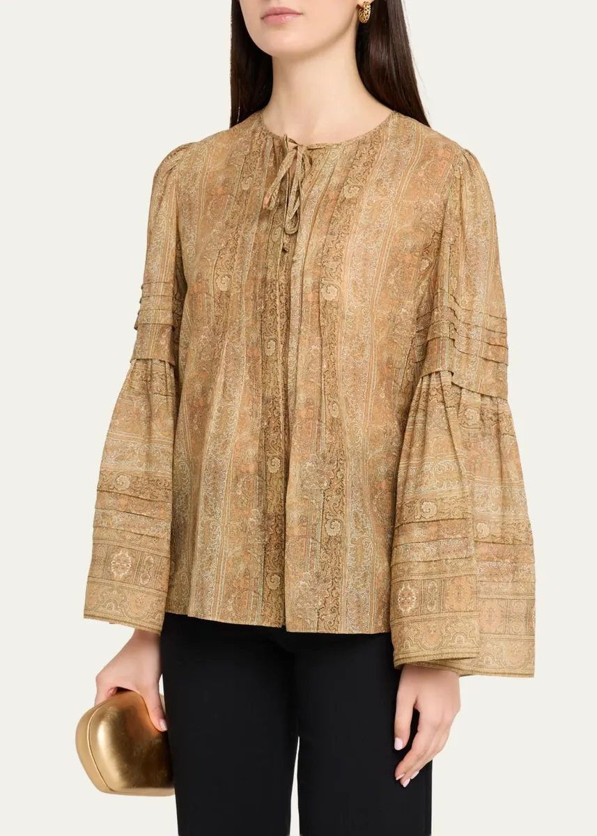 Kobi Halperin Joey Floral Flare-Sleeve Blouse | Thumbnail 4 Kobi Halperin Joey Floral Flare-Sleeve Blouse | Thumbnail 4