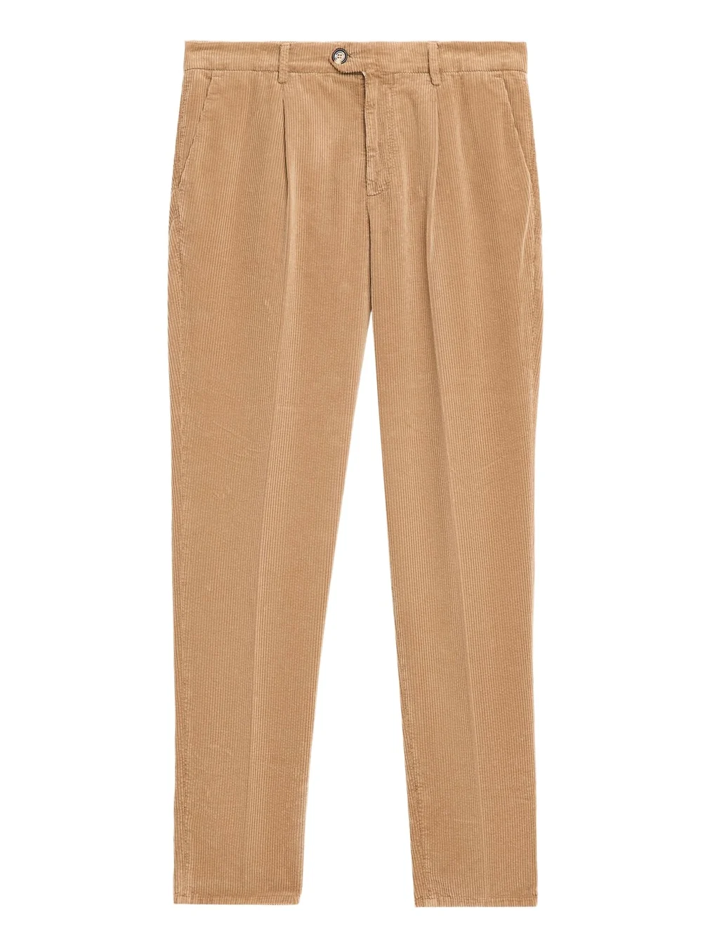 Brunello Cucinelli Men's Corduroy Tapered Leg Single-Pleated Pants