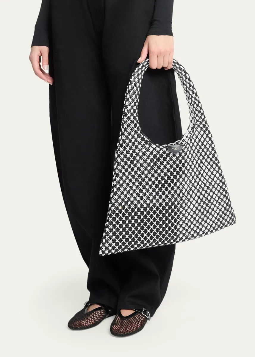 ALAÏA Woven Leather Hobo Bag | Thumbnail 2 ALAÏA Woven Leather Hobo Bag | Thumbnail 2