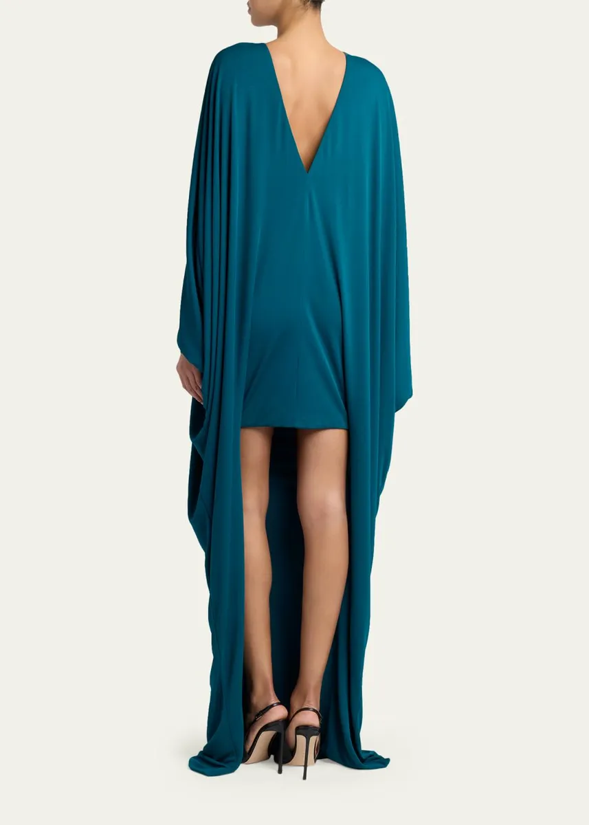 Tom Ford Draped Jersey High-Low Caftan Dress | Thumbnail 3 Tom Ford Draped Jersey High-Low Caftan Dress | Thumbnail 3