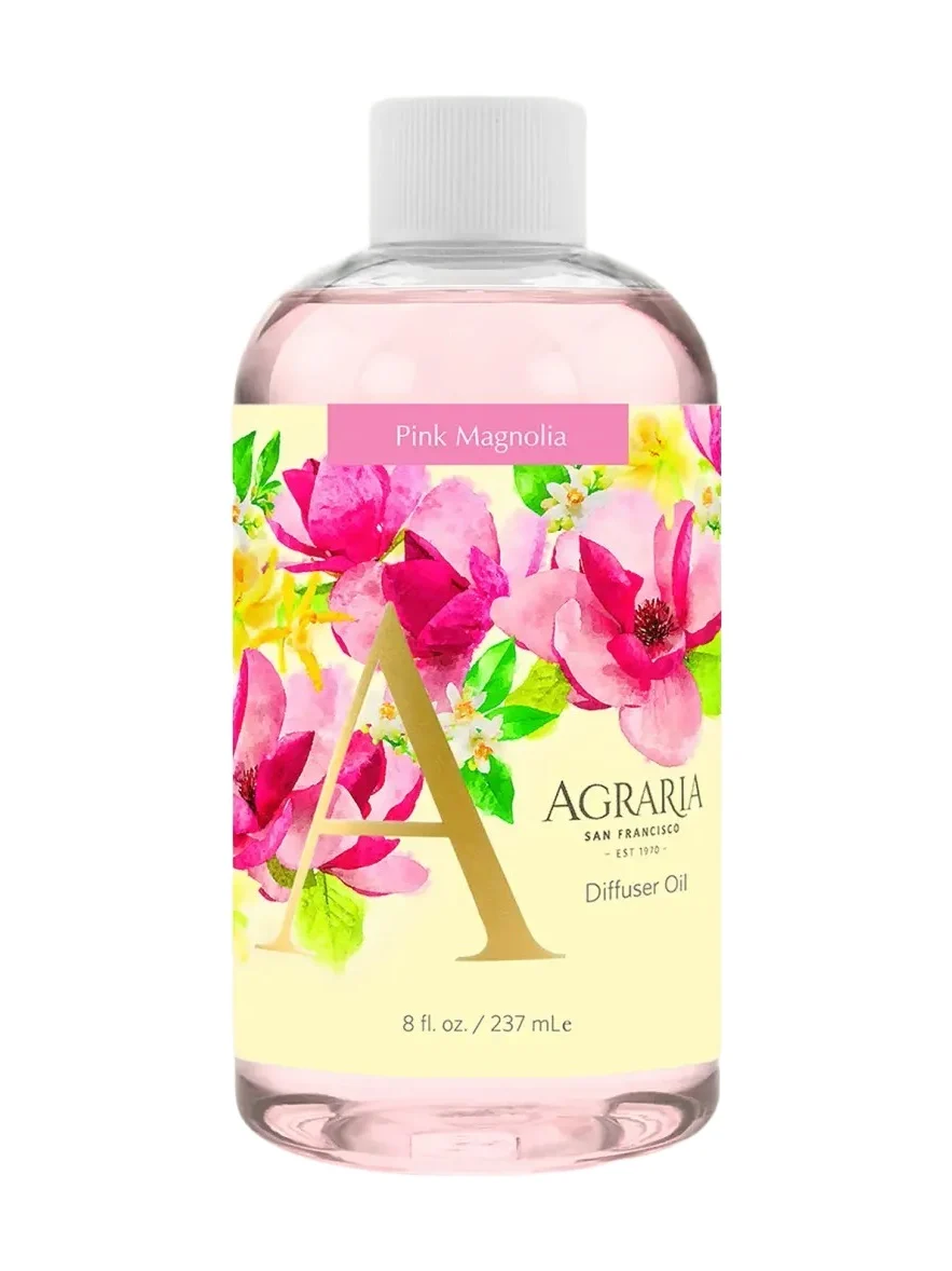 Agraria Pink Magnolia Diffuser Refill, 8 oz.