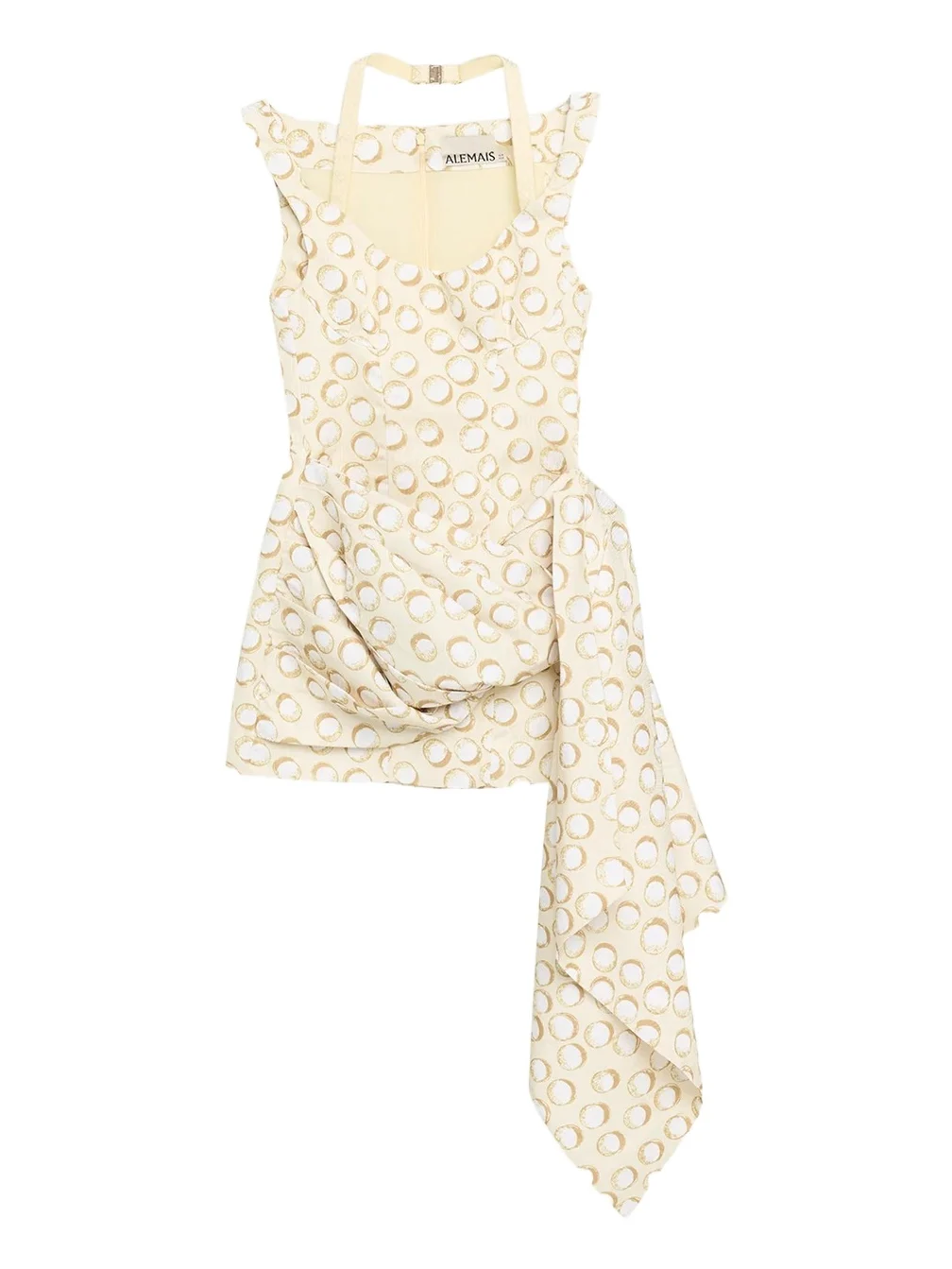 ALÉMAIS Paula Draped Off-Shoulder Mini Dress