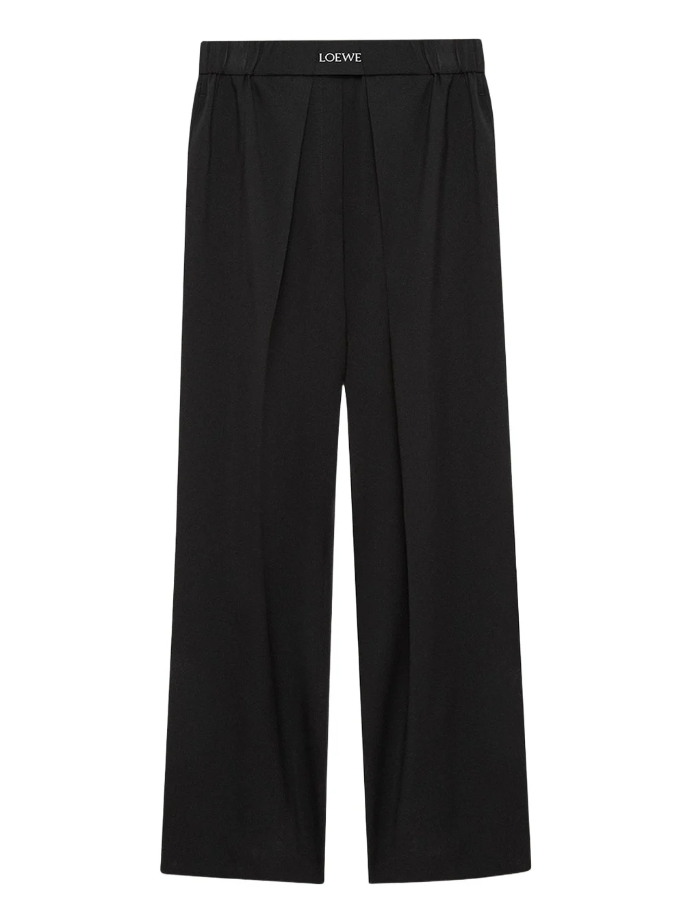 Logo Waist Asymmetric Pleated Pants Logo Waist Asymmetric Pleated Pants