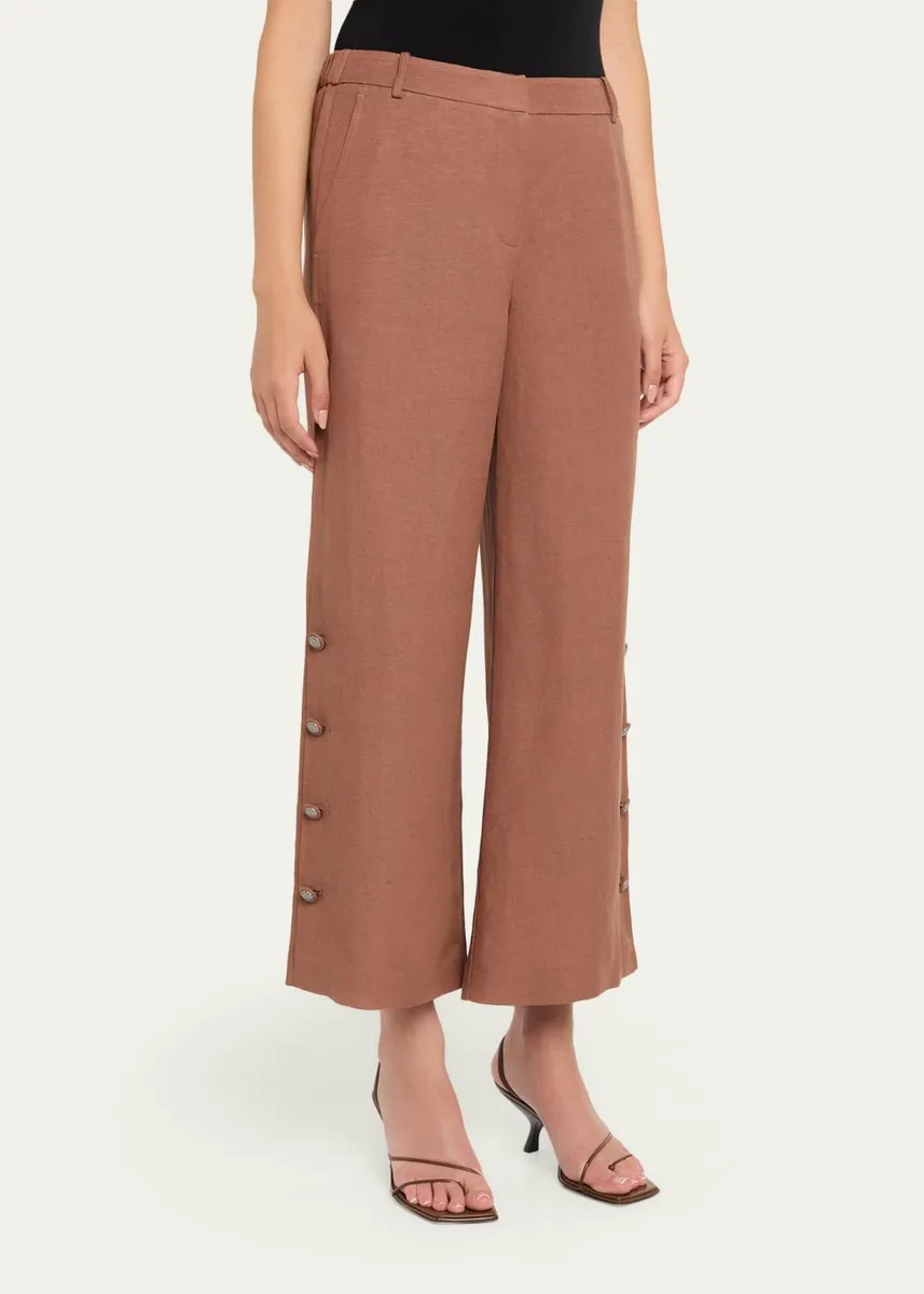 Kobi Halperin Remi Cropped Linen Pants | Thumbnail 4 Kobi Halperin Remi Cropped Linen Pants | Thumbnail 4