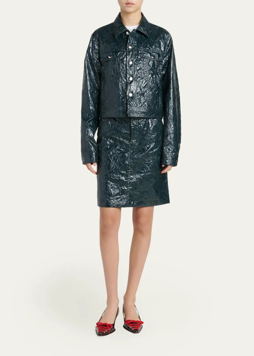 Marni Glossy Crinkled Jacket | Thumbnail 2 Marni Glossy Crinkled Jacket | Thumbnail 2