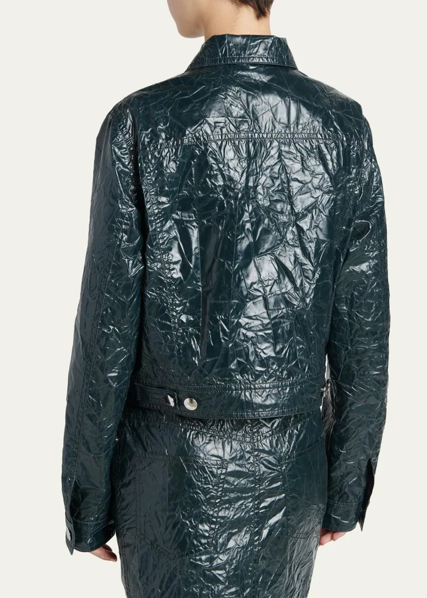 Marni Glossy Crinkled Jacket | Thumbnail 3 Marni Glossy Crinkled Jacket | Thumbnail 3