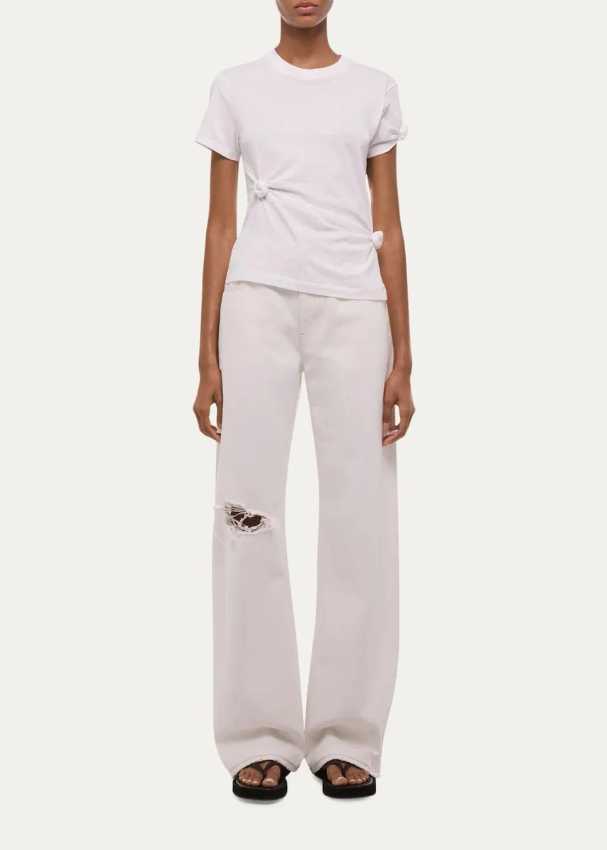 Helmut Lang Asymmetric Knotted Baby Tee | Thumbnail 2 Helmut Lang Asymmetric Knotted Baby Tee | Thumbnail 2