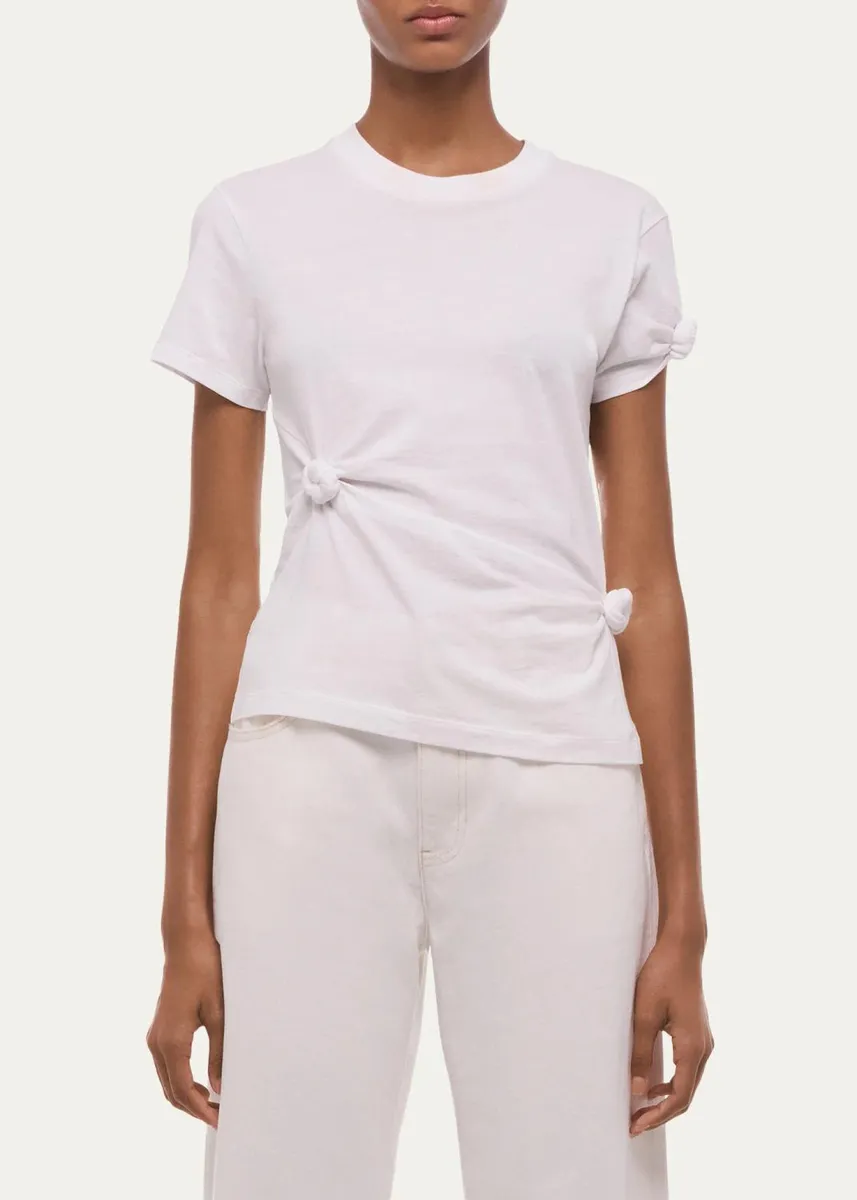 Helmut Lang Asymmetric Knotted Baby Tee | Thumbnail 4 Helmut Lang Asymmetric Knotted Baby Tee | Thumbnail 4