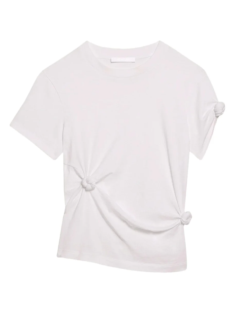Helmut Lang Asymmetric Knotted Baby Tee