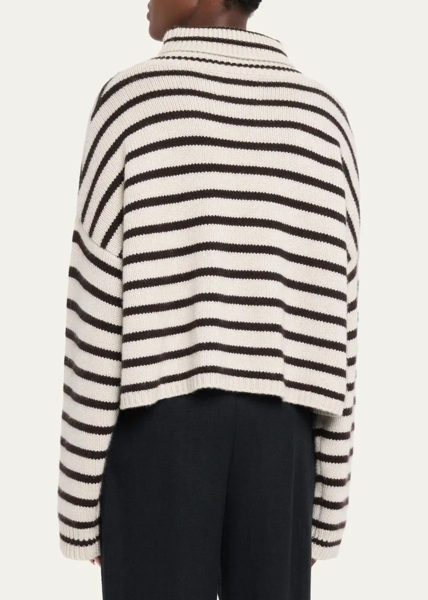 Lisa Yang Zerlina Striped Drop-Shoulder Cashmere Sweater | Thumbnail 3 Lisa Yang Zerlina Striped Drop-Shoulder Cashmere Sweater | Thumbnail 3