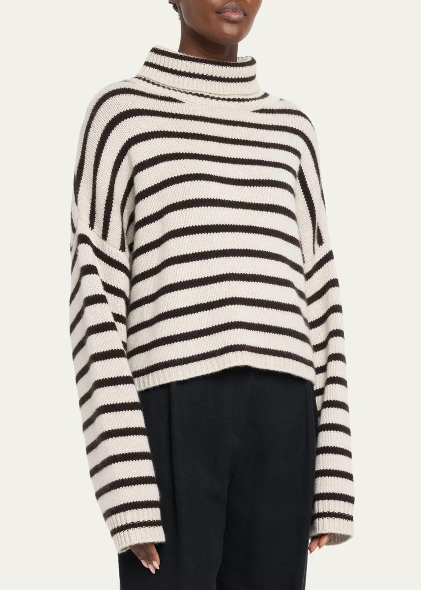Lisa Yang Zerlina Striped Drop-Shoulder Cashmere Sweater | Thumbnail 4 Lisa Yang Zerlina Striped Drop-Shoulder Cashmere Sweater | Thumbnail 4