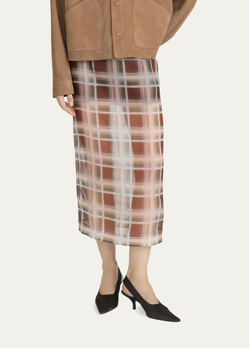 Frame The Plaid Organza Skirt | Thumbnail 4 Frame The Plaid Organza Skirt | Thumbnail 4