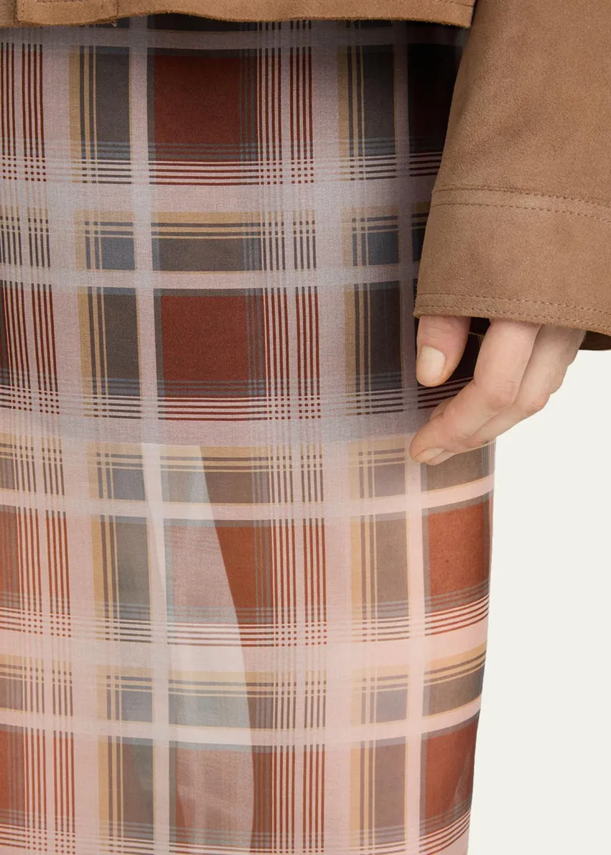 Frame The Plaid Organza Skirt | Thumbnail 5 Frame The Plaid Organza Skirt | Thumbnail 5