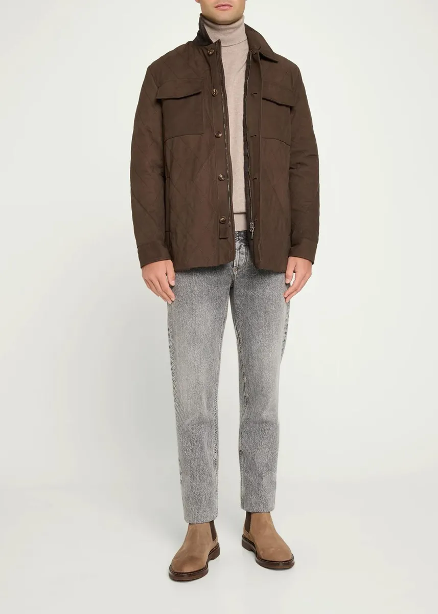 Cesare Attolini Quilted Leather Jacket | Thumbnail 2 Cesare Attolini Quilted Leather Jacket | Thumbnail 2