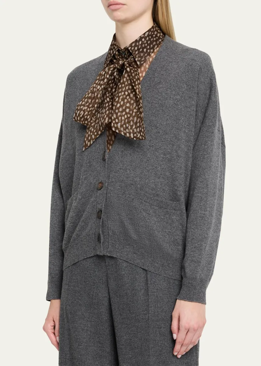 Brunello Cucinelli Cashmere Relaxed Cardigan Sweater | Thumbnail 4 Brunello Cucinelli Cashmere Relaxed Cardigan Sweater | Thumbnail 4