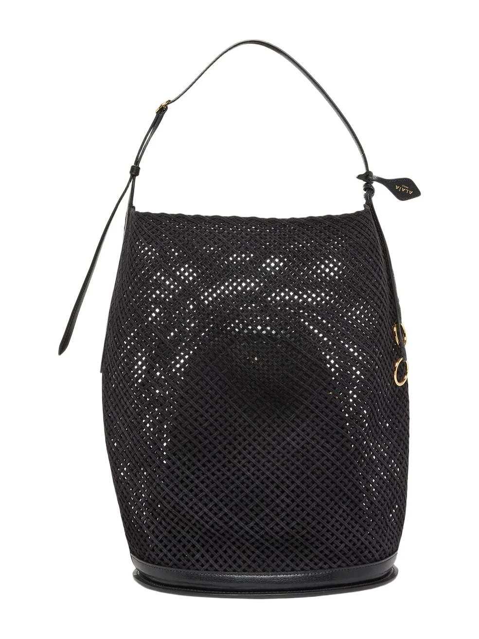Le Hip Large Suede Mesh Bucket Bag