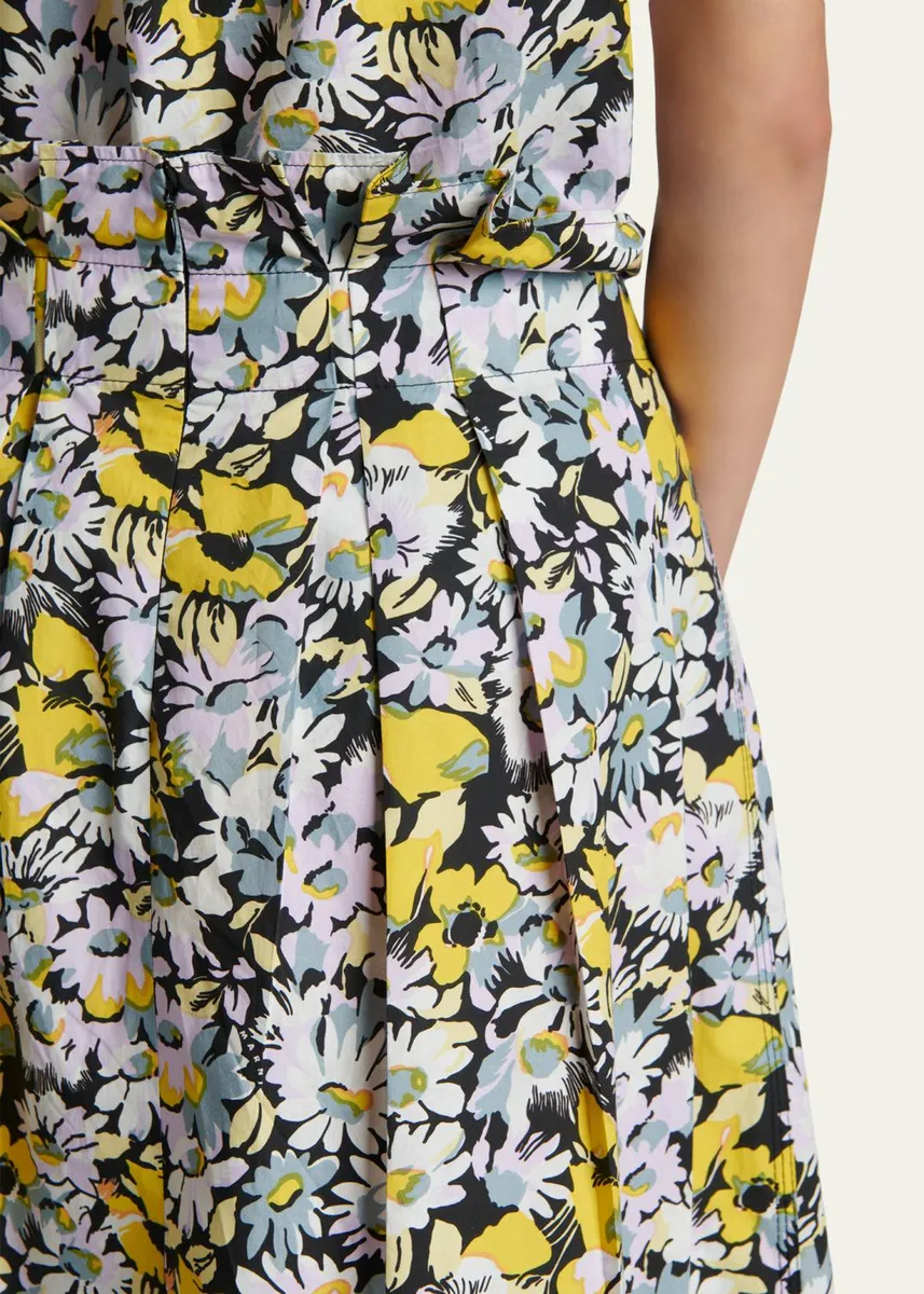 Marni Floral Cotton Midi Skirt | Thumbnail 5