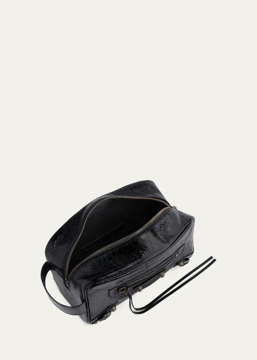 Balenciaga Men's Le City Leather Toiletry Bag | Thumbnail 4 Balenciaga Men's Le City Leather Toiletry Bag | Thumbnail 4