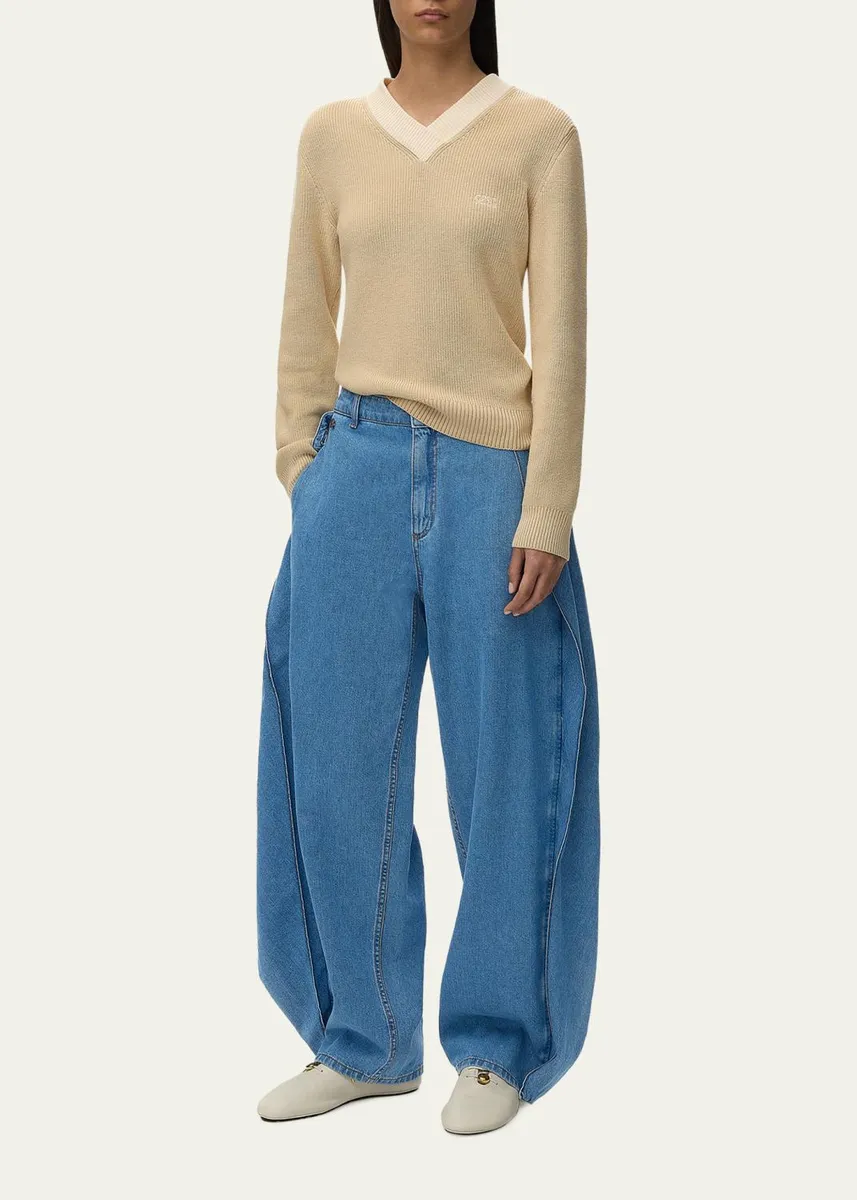 Loewe Flared Side and Back Relaxed Jeans | Thumbnail 2 Loewe Flared Side and Back Relaxed Jeans | Thumbnail 2
