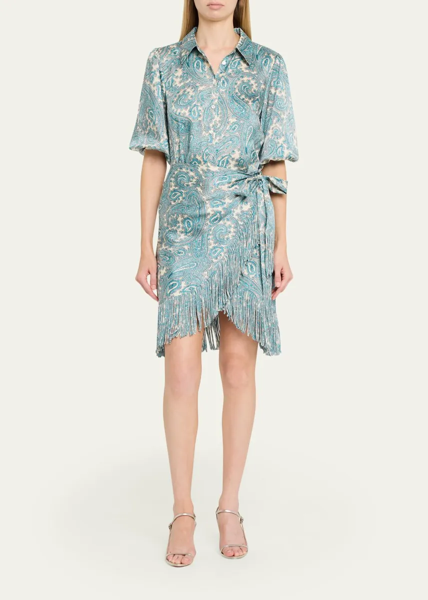 Cinq à Sept Hendrix Paisley Mini Shirtdress | Thumbnail 2