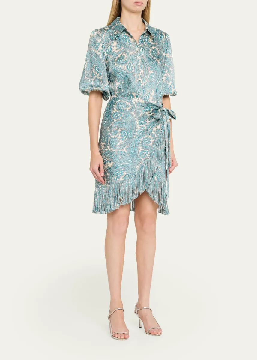 Cinq à Sept Hendrix Paisley Mini Shirtdress | Thumbnail 4