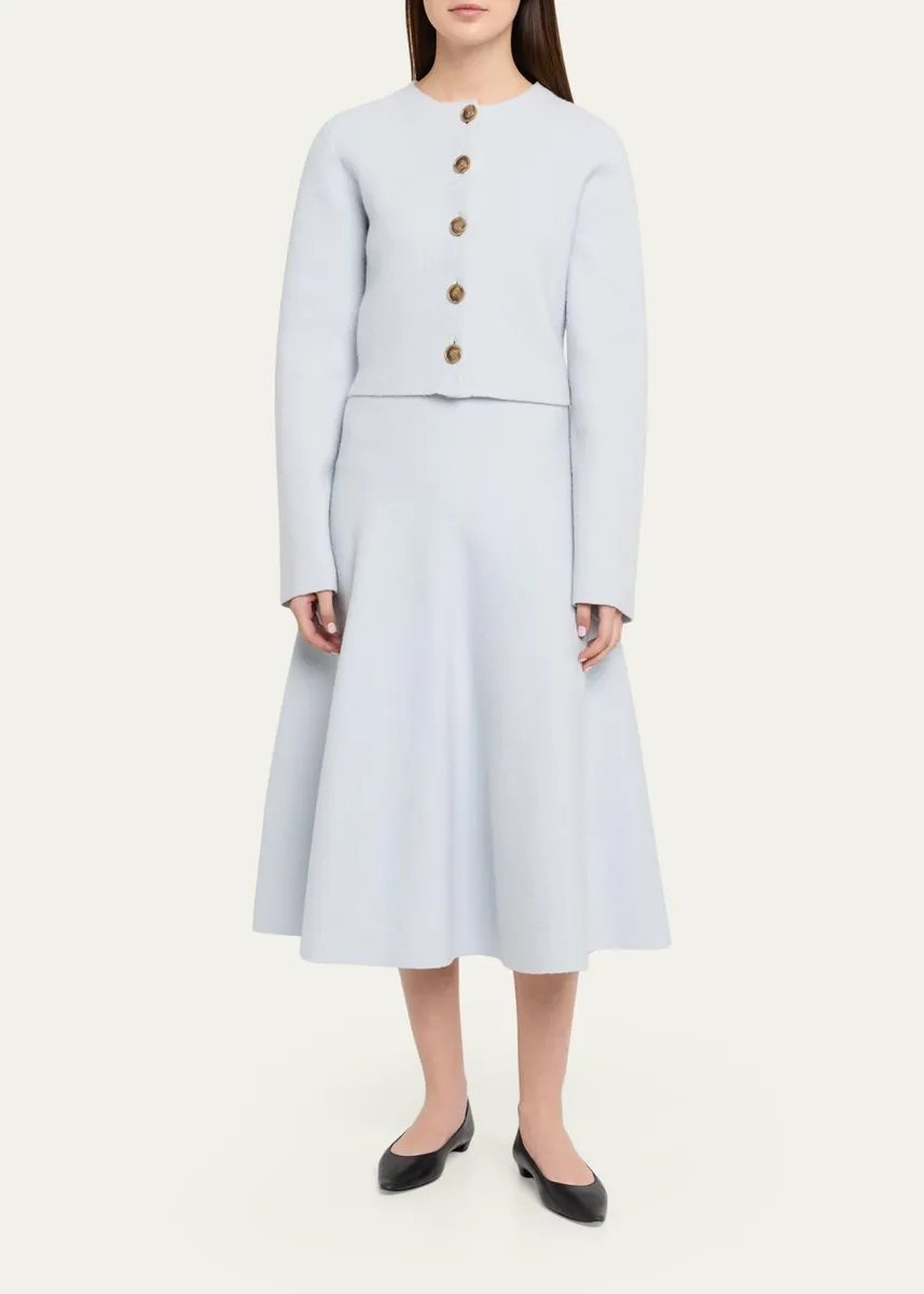 Brandon Maxwell Ryder Wool Knit Crop Jacket | Thumbnail 2 Brandon Maxwell Ryder Wool Knit Crop Jacket | Thumbnail 2