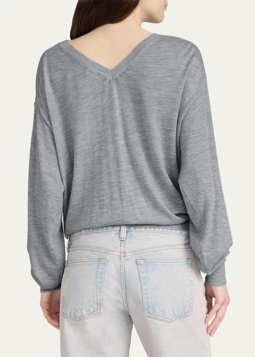 Frame The Cashmere V-Neck Sweater | Thumbnail 3
