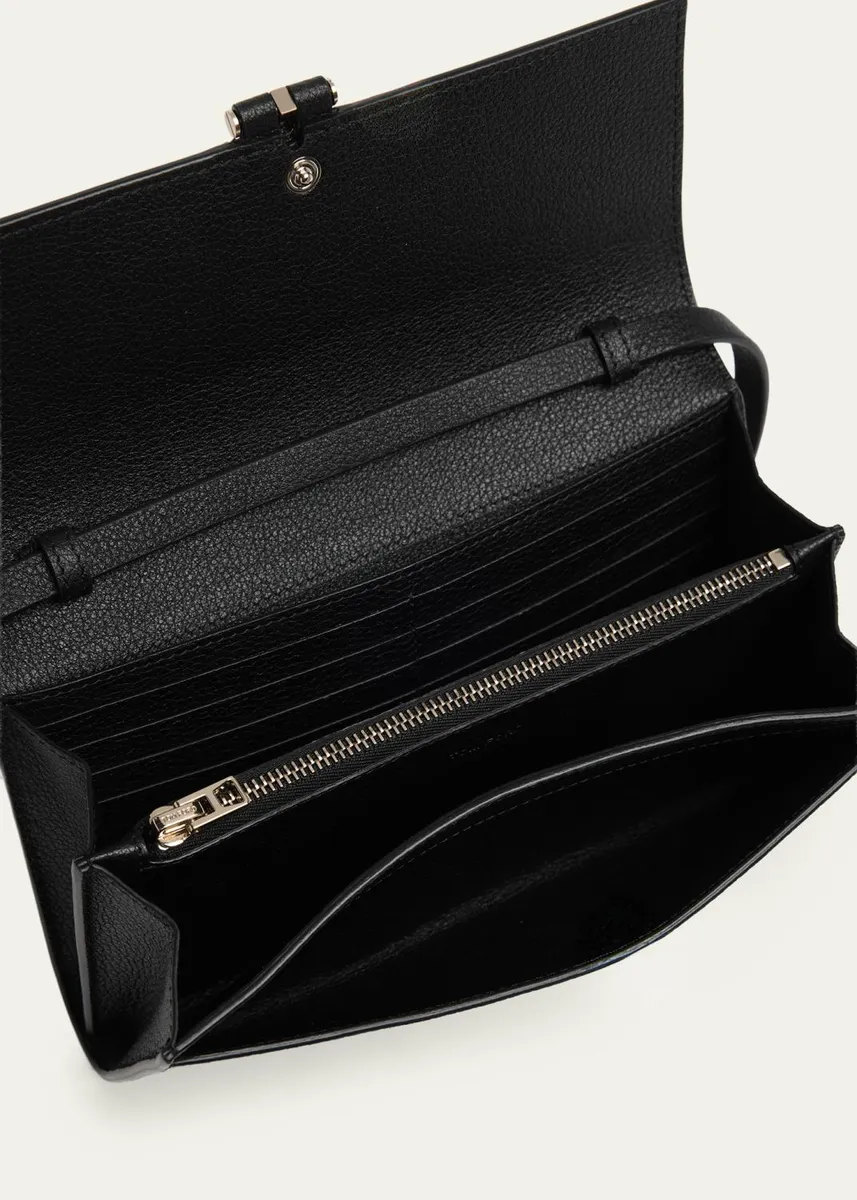 Tom Ford Hanging T Grain Leather Wallet on Strap | Thumbnail 4