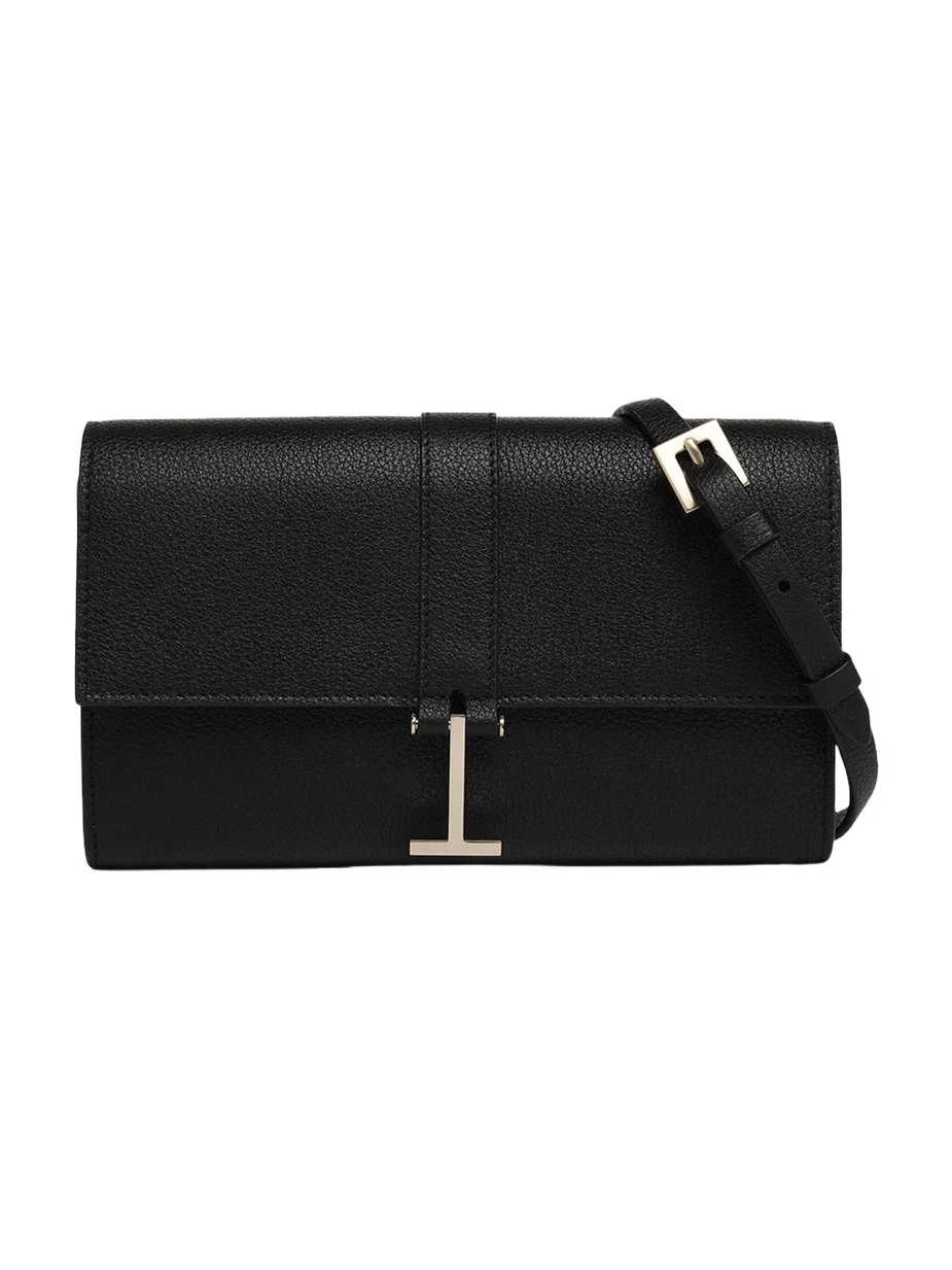 Tom Ford Hanging T Grain Leather Wallet on Strap