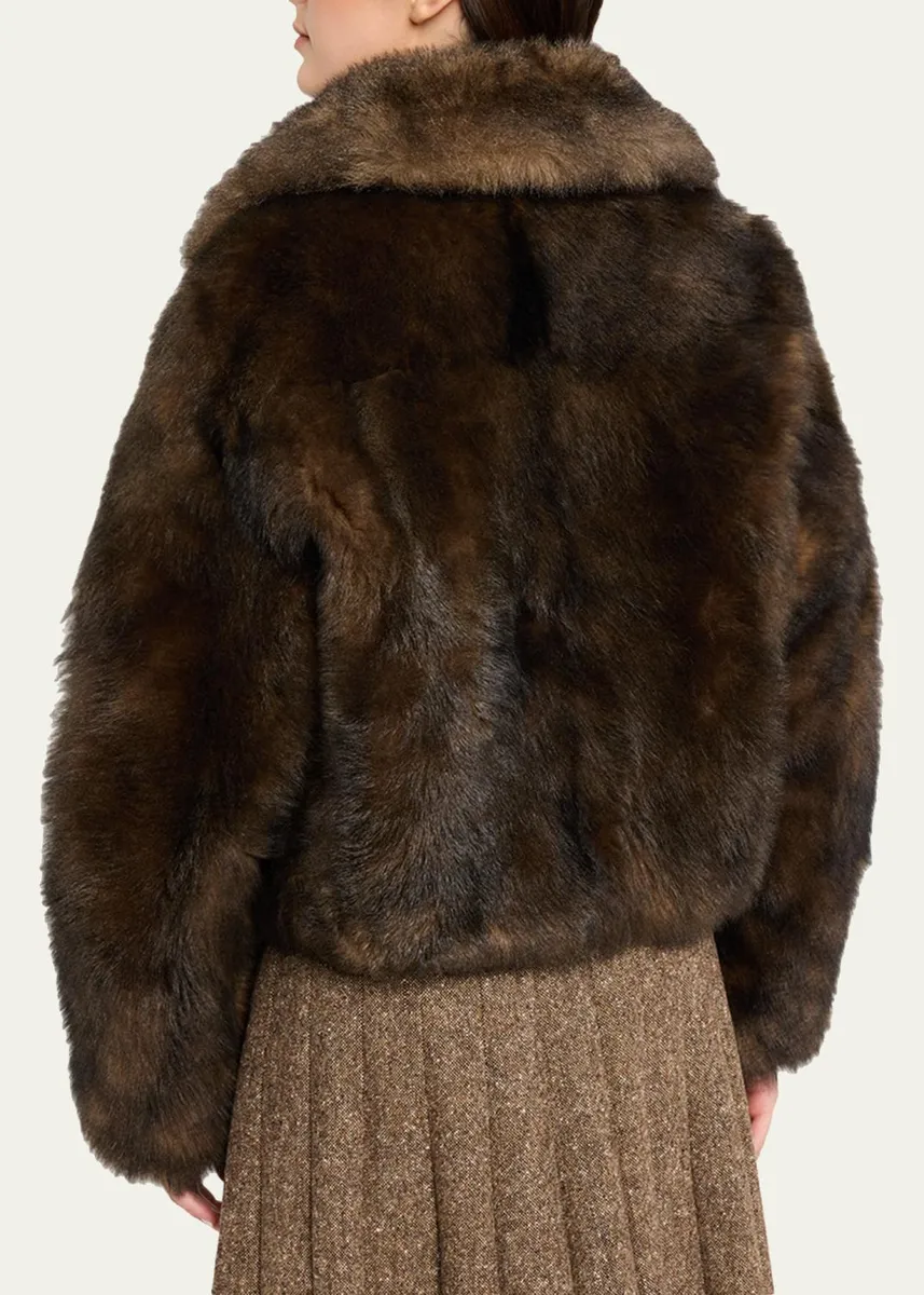 Brunello Cucinelli Lamb Shearling Zip Jacket With Monili Trim | Thumbnail 3 Brunello Cucinelli Lamb Shearling Zip Jacket With Monili Trim | Thumbnail 3