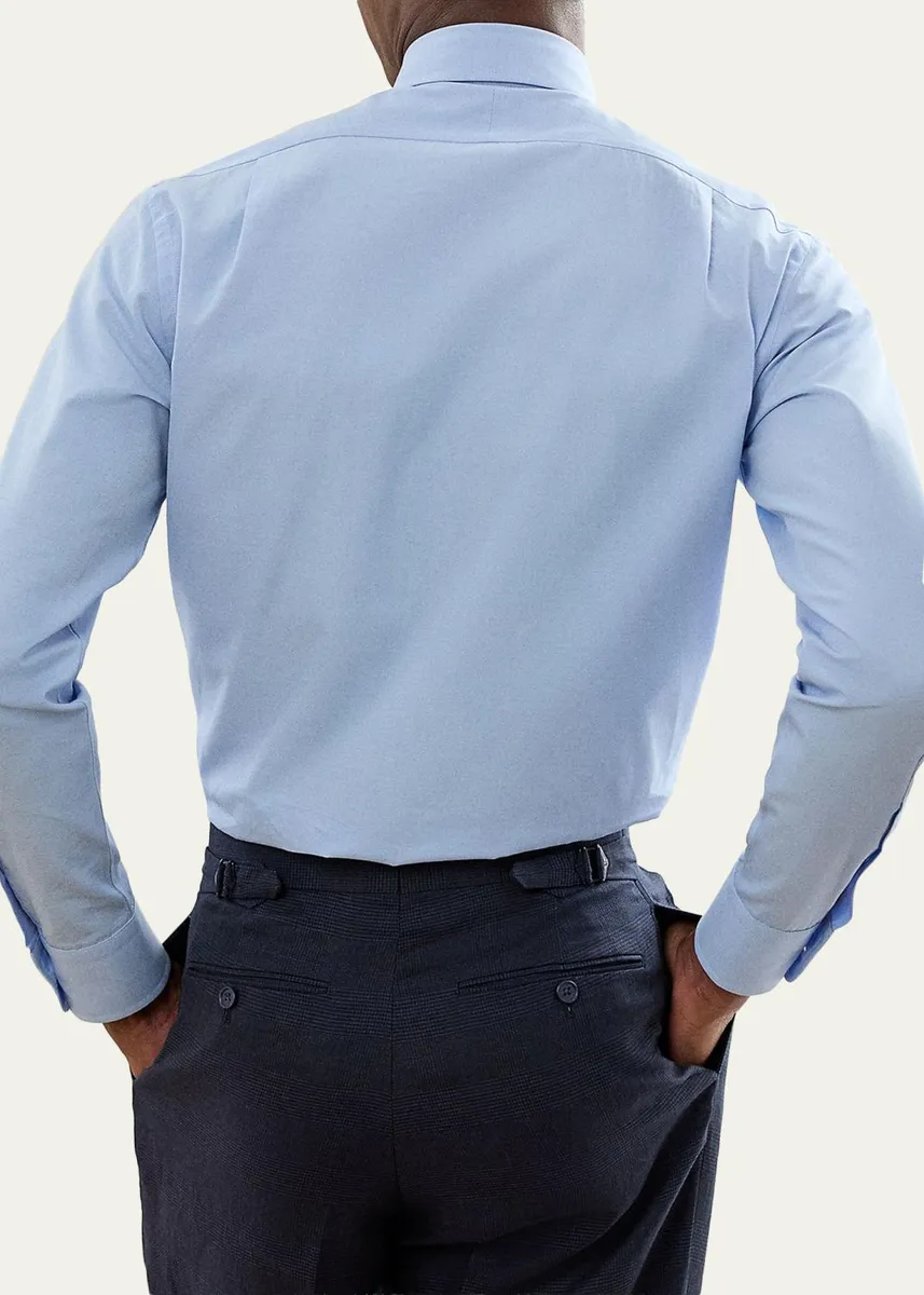 Ralph Lauren Purple Label Men's Diamond-Textured Oxford Sport Shirt | Thumbnail 2 Ralph Lauren Purple Label Men's Diamond-Textured Oxford Sport Shirt | Thumbnail 2