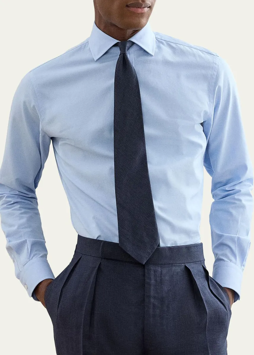 Ralph Lauren Purple Label Men's Diamond-Textured Oxford Sport Shirt | Thumbnail 3 Ralph Lauren Purple Label Men's Diamond-Textured Oxford Sport Shirt | Thumbnail 3