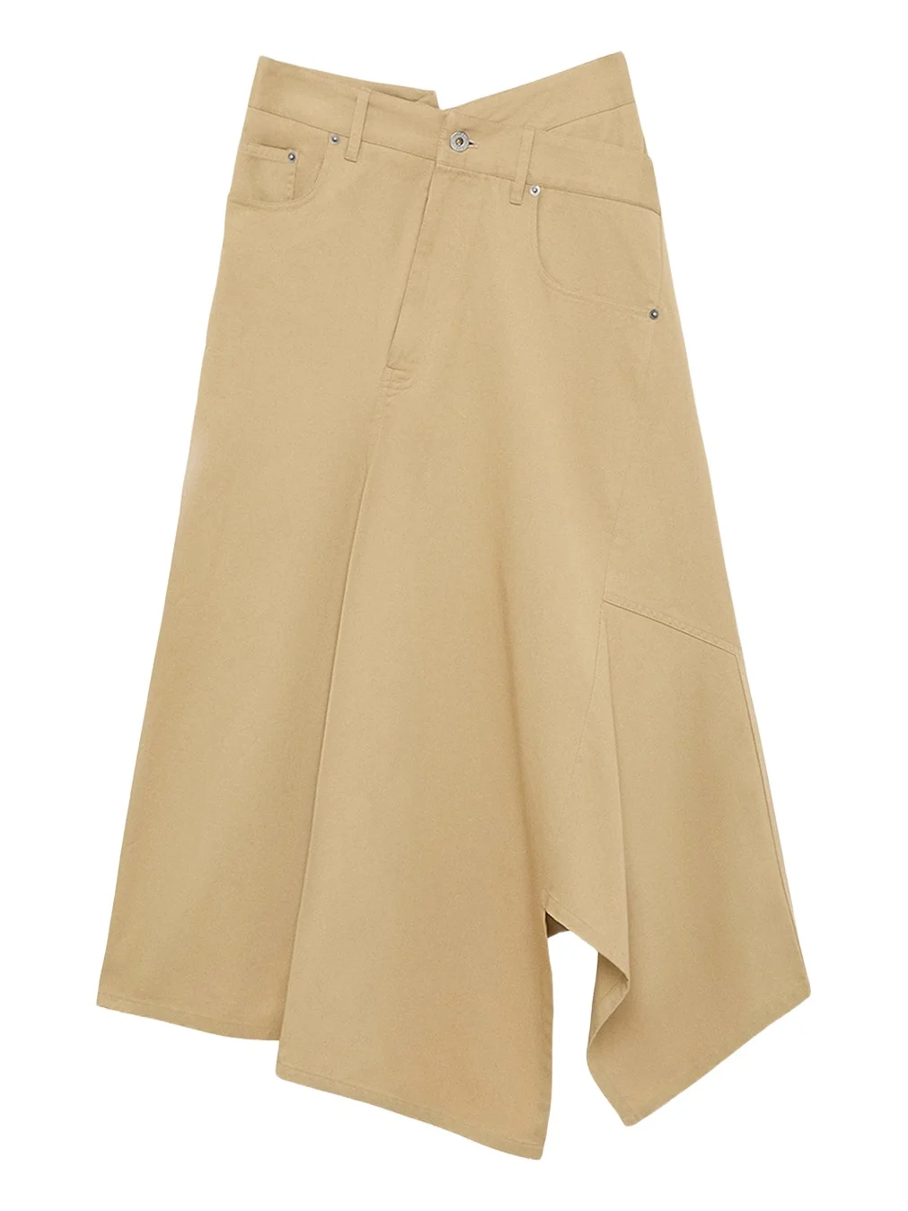 Asymmetric Cotton Midi Skirt Asymmetric Cotton Midi Skirt