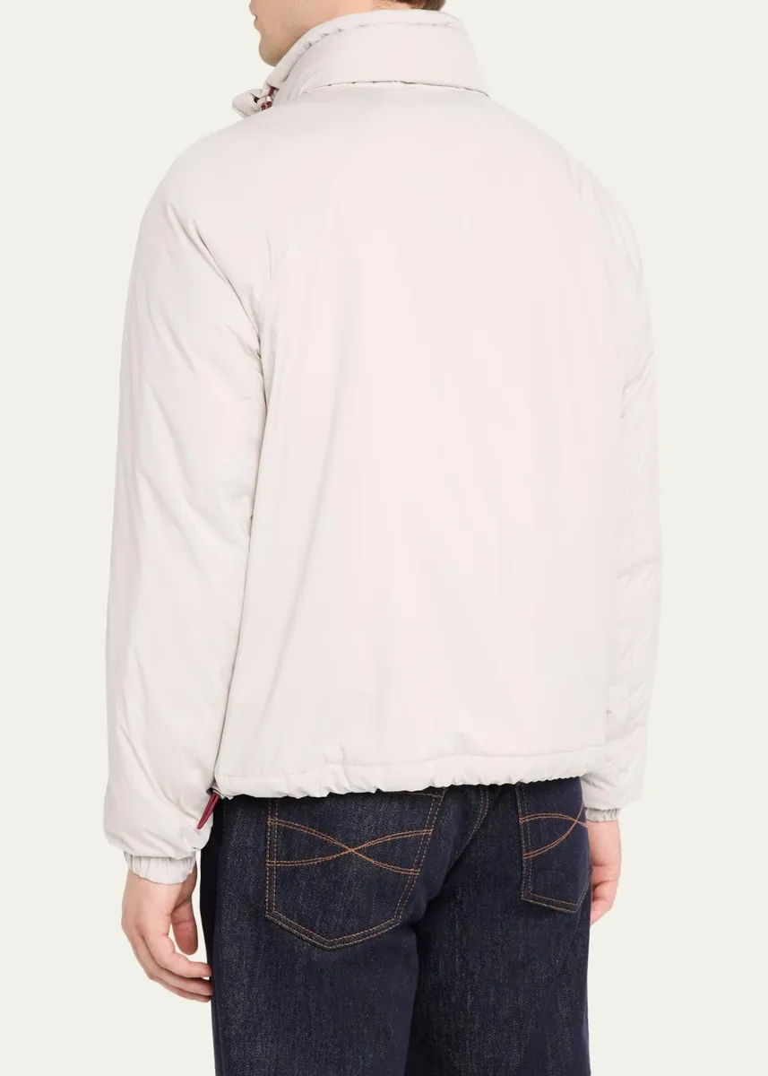 Brunello Cucinelli Men's Thermor Stand Collar Full-Zip Jacket | Thumbnail 3
