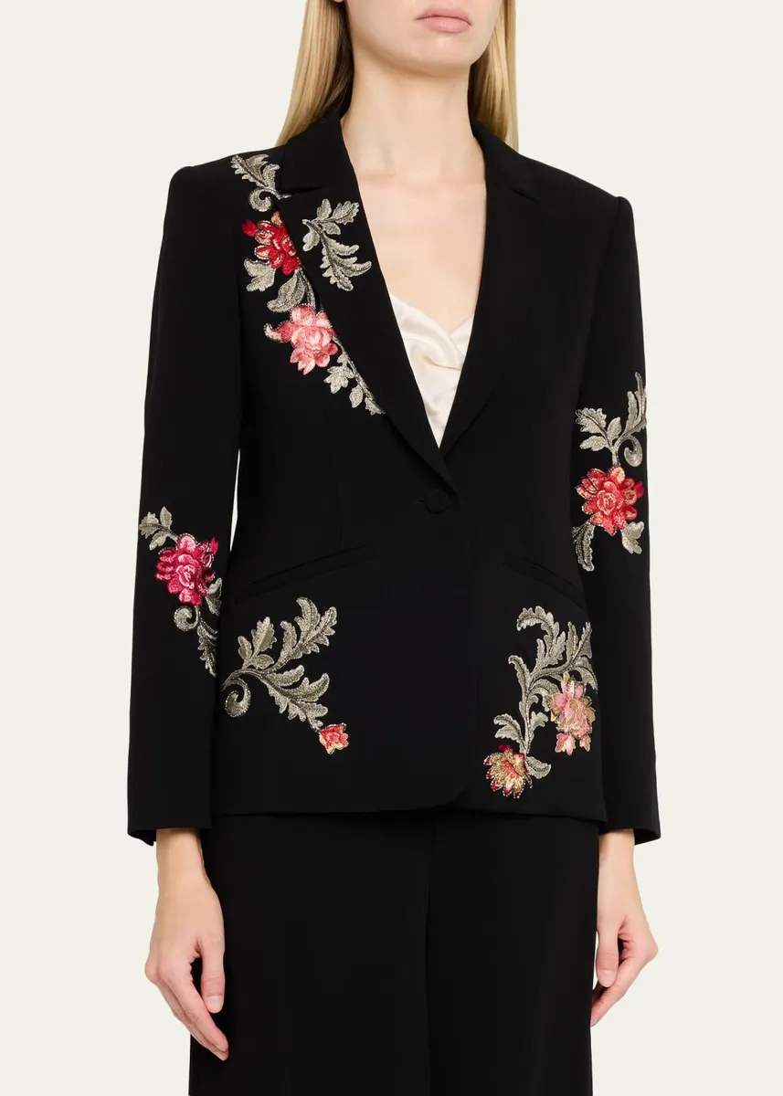 Cinq à Sept Karlie Rococo Embroidered Blazer | Thumbnail 4