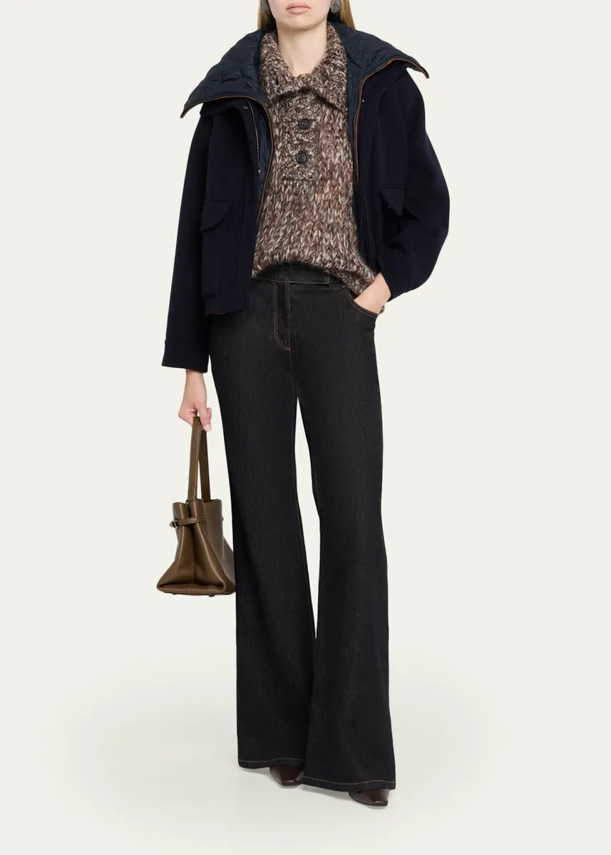 Brunello Cucinelli Couture Wool Coat with Detachable Padding | Thumbnail 2 Brunello Cucinelli Couture Wool Coat with Detachable Padding | Thumbnail 2