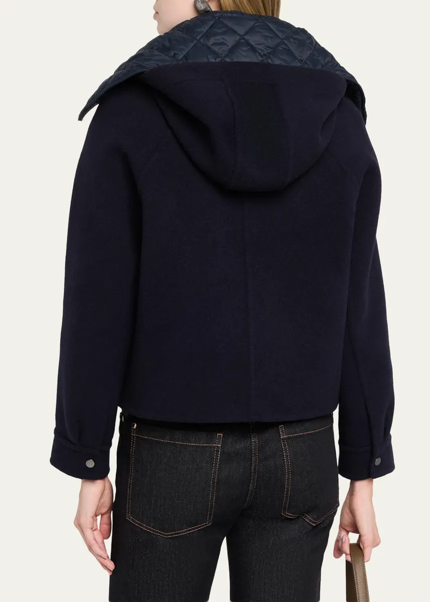 Brunello Cucinelli Couture Wool Coat with Detachable Padding | Thumbnail 3 Brunello Cucinelli Couture Wool Coat with Detachable Padding | Thumbnail 3
