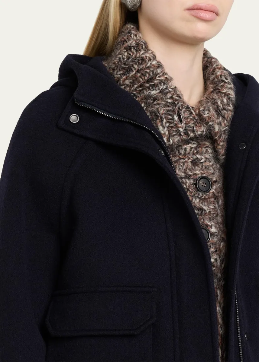 Brunello Cucinelli Couture Wool Coat with Detachable Padding | Thumbnail 5 Brunello Cucinelli Couture Wool Coat with Detachable Padding | Thumbnail 5
