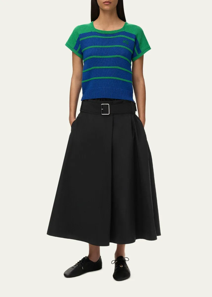 Loewe Belted Double-Waistband Midi A-Line Skirt | Thumbnail 2 Loewe Belted Double-Waistband Midi A-Line Skirt | Thumbnail 2