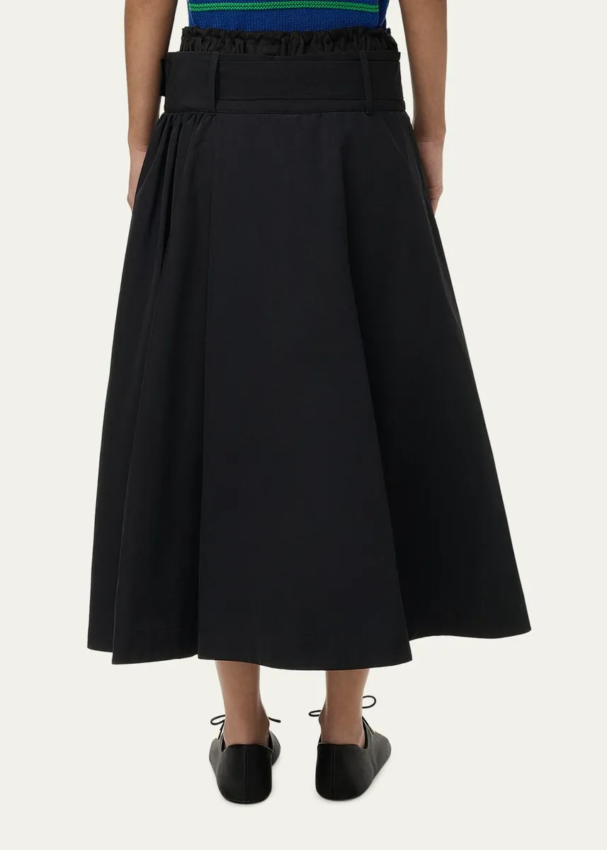 Loewe Belted Double-Waistband Midi A-Line Skirt | Thumbnail 3 Loewe Belted Double-Waistband Midi A-Line Skirt | Thumbnail 3