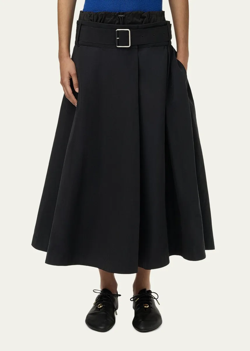 Loewe Belted Double-Waistband Midi A-Line Skirt | Thumbnail 4 Loewe Belted Double-Waistband Midi A-Line Skirt | Thumbnail 4